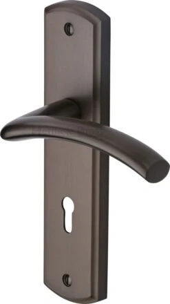 Centaur Lever Door Handles On A Backplate - Matt Bronze (Lacquered)