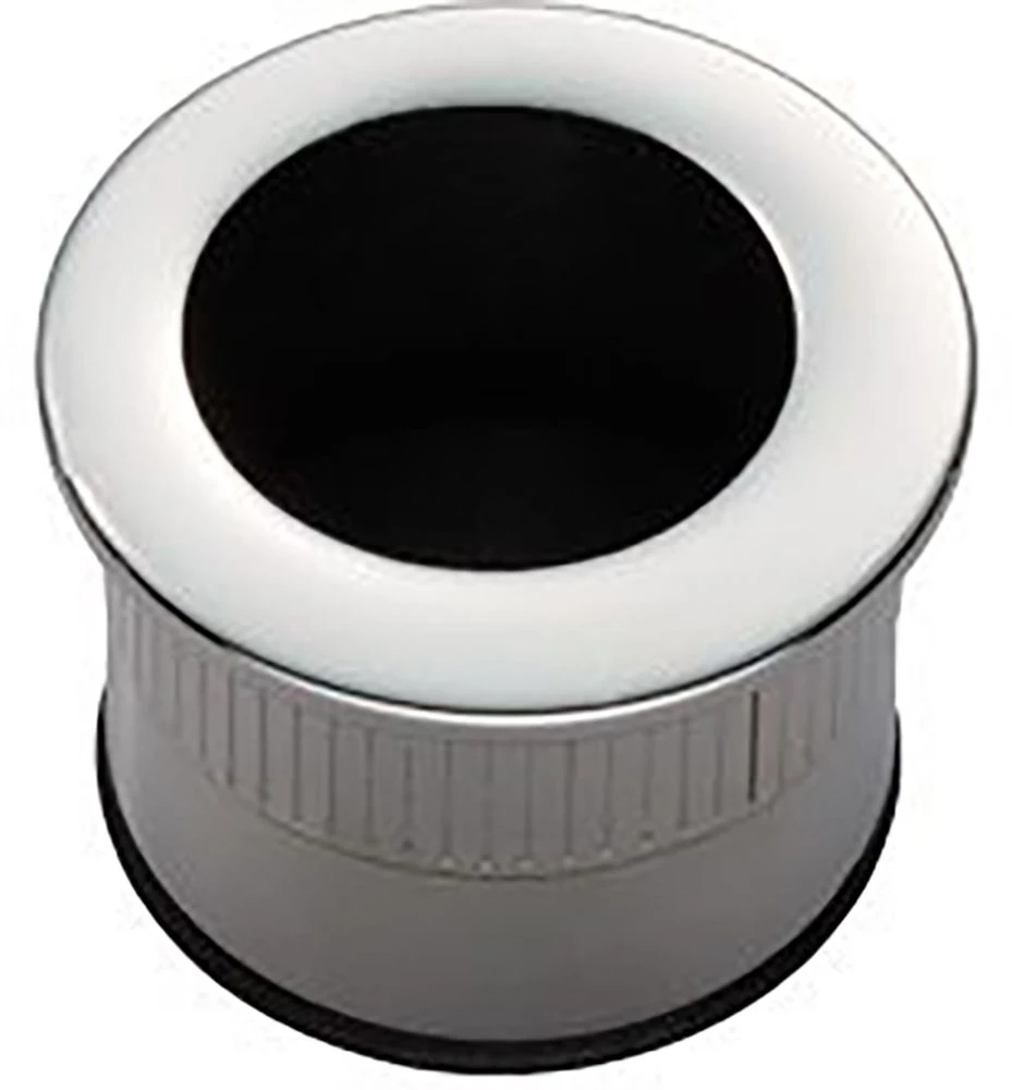Circular Flush Fitting Edge Pull - 30mm Diameter X 20mm Depth - Polished Chrome