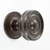 Classic Design Cupboard Knob With Raised Front And Stepped Rose - Dark Bronze (Lacquered)