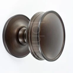 Classic Design Mortice Knob With Concealed Fixed Rose - Dark Bronze (Lacquered)