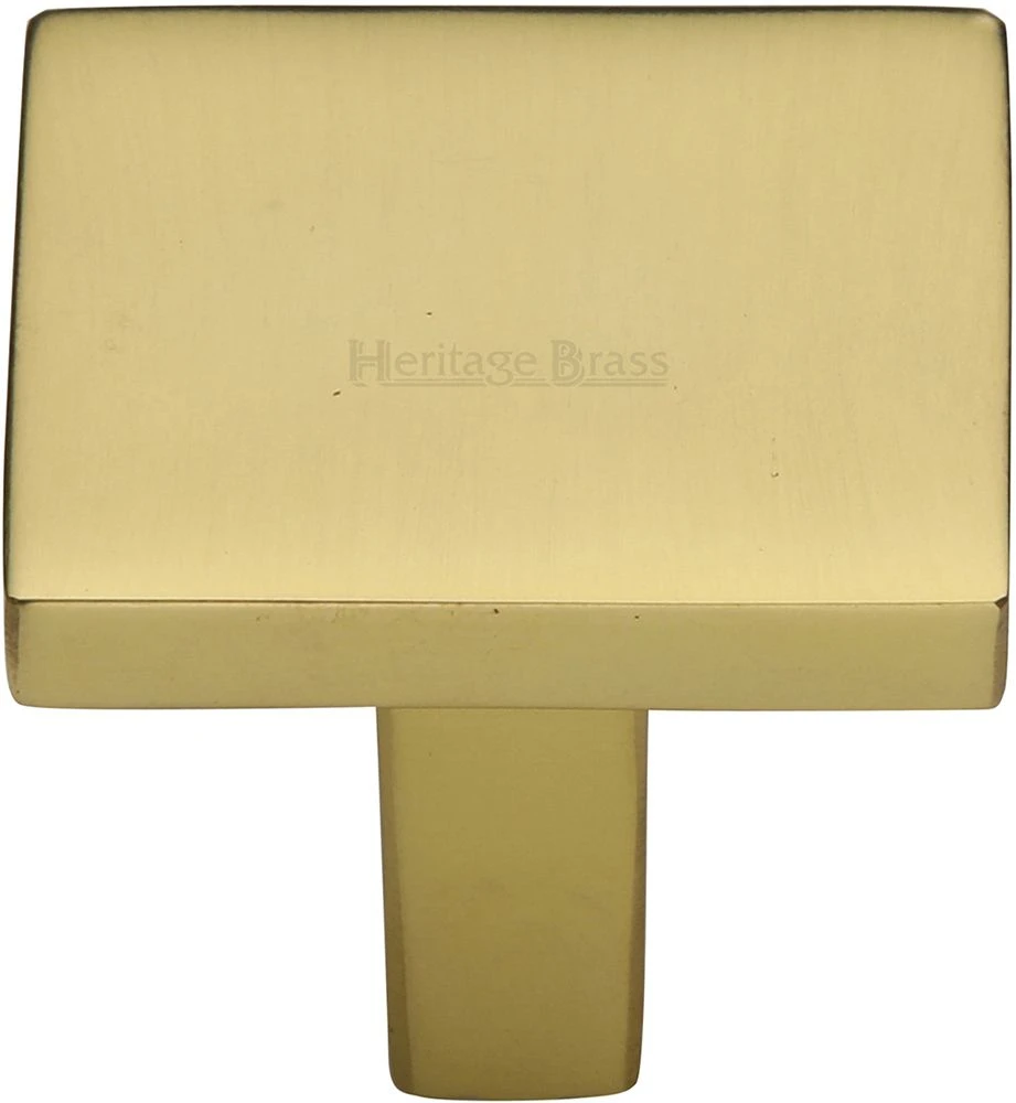 Classic Square Cabinet Knob - Available In Two Sizes - Polished Brass (Lacquered) - Image 2