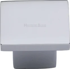 Classic Square Cabinet Knob - Available In Two Sizes - Polished Chrome