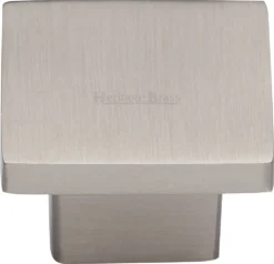 Classic Square Cabinet Knob - Available In Two Sizes - Satin Nickel