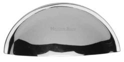 Contemporary Style Half Moon Shape Cup Handle - 85mm Length - Rear Width - Polished Chrome