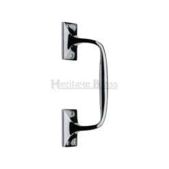 Cranked Pull Handle - Polished Chrome