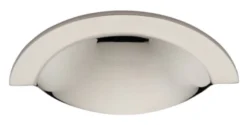 Crescent Shape Cup Handle - Rear Fix - 97mm Width (57mm Fixing Centres) - Polished Nickel