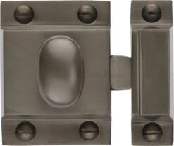 Cupboard Catch With Oval Knob - 53mm X 40mm - Matt Bronze (Lacquered)