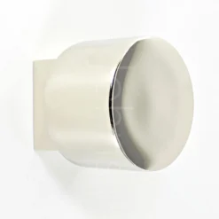 Cylinder Shape Cupboard Knob With Square Base - Polished Nickel