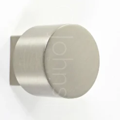 Cylinder Shape Cupboard Knob With Square Base - Satin Nickel