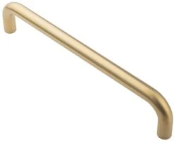 D Shaped Pull Handle - Two Sizes Available - Bolt Through Fixing - Satin Brass PVD Plated