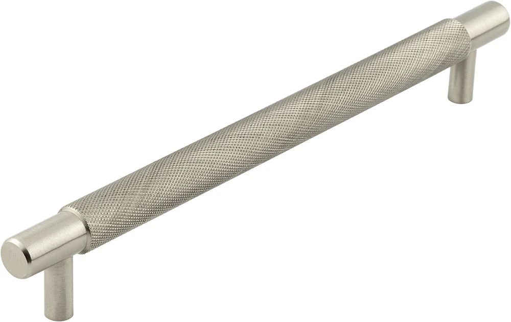 Diamond Knurled Grip T-Bar Cabinet Handle - Available In Two Sizes - Satin Nickel - Image 2