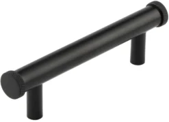 Diamond Knurled T-Bar Cabinet Handle - Available In Two Sizes - Matt Black