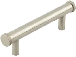 Diamond Knurled T-Bar Cabinet Handle - Available In Two Sizes - Satin Nickel