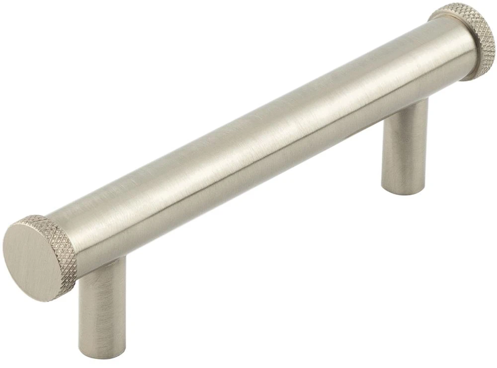 Diamond Knurled T-Bar Cabinet Handle - Available In Two Sizes - Satin Nickel