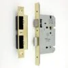 Architectural Quality DIN Style Bathroom Mortice Lock - CE / UKCA Marked - Fire Rated - Certifire Approved - Polished Brass PVD Plated