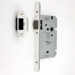 Architectural Quality DIN Style Mortice Latch - CE / UKCA Marked - Fire Rated - Certifire Approved - Polished Stainless Steel
