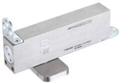 Double Action Bottom Of Door Concealed Door Closer - CE / UKCA Marked - Fire Rated - EN 1154 Power Size 3 - Satin Stainless Steel