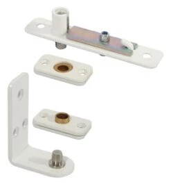 Double Action Pivot Set - For Double Swing Doors - Frame Mounted - 40kg - White
