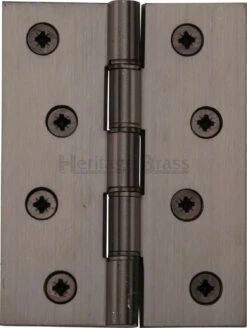 Traditional Double Phosphor Bronze Washered Hinges - Screws Included - 102mm X 76mm - Matt Bronze (Lacquered)
