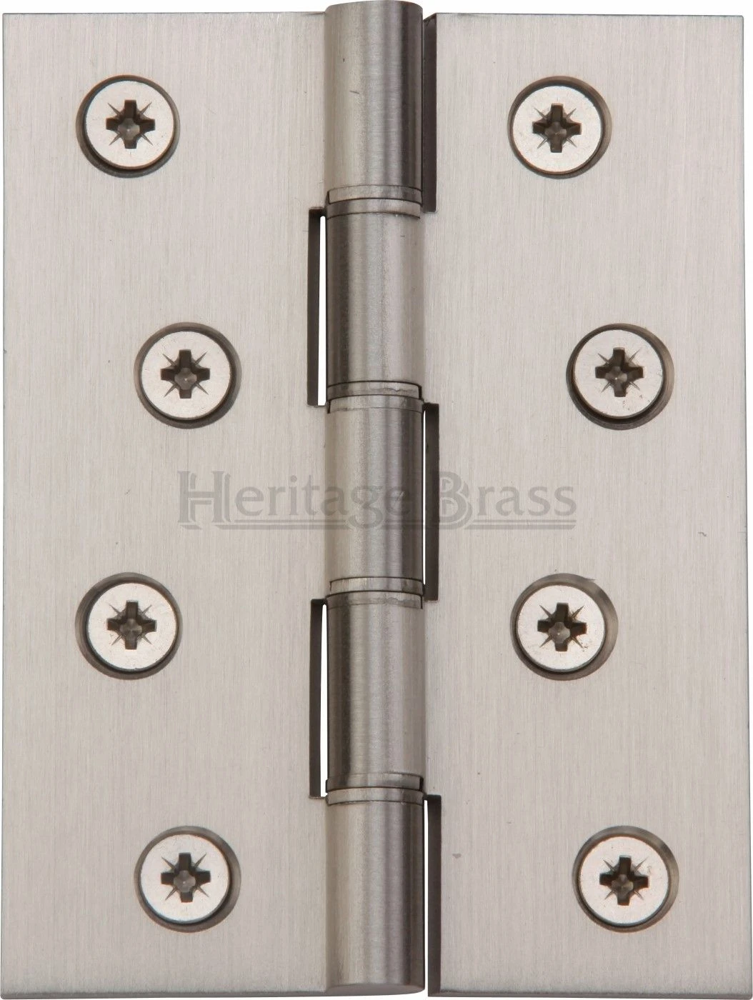 Traditional Double Phosphor Bronze Washered Hinges - Screws Included - 102mm X 76mm - Satin Nickel