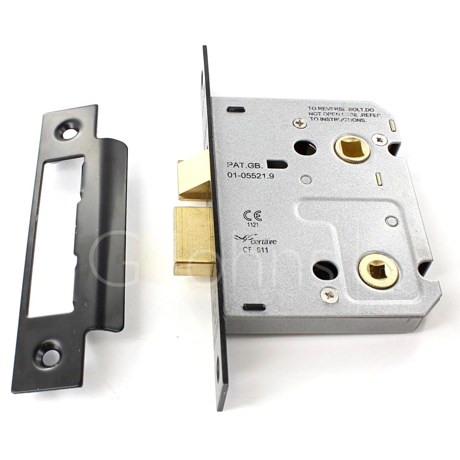 Economy Mortice Bathroom Lock - To Suit 5mm Spindle - Matt Black - Image 3