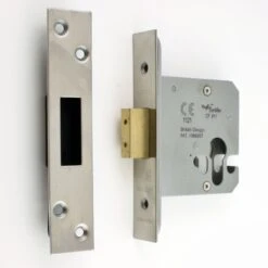 Architectural Quality Euro Profile Mortice Dead Lock Case - CE / UKCA Marked - Fire Rated - Certifire Approved - Satin Stainless Steel