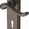 Edwardian Lever Door Handles On A Backplate - Matt Bronze (Lacquered)