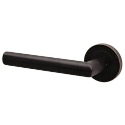 Rhodes Round Rose Lever Handles - Oil Rubbed Dark Bronze