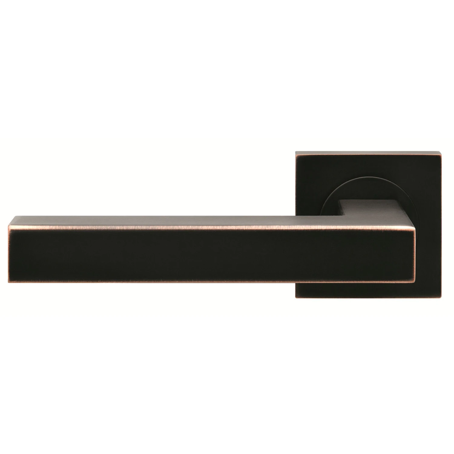 Seattle Square Rose Lever Handles - Oil Rubbed Dark Bronze