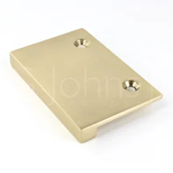 Face Fixing Finger Edge Pull - With Cube Edge Design - Available In 4 Sizes - Aged Brass
