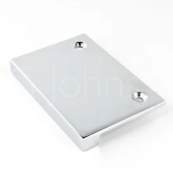 Face Fixing Finger Edge Pull - With Cube Edge Design - Available In 4 Sizes - Polished Chrome