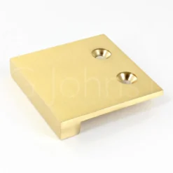 Face Fixing Finger Edge Pull - With Cube Edge Design - Available In 4 Sizes - Satin Brass