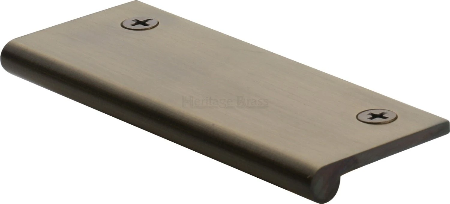 Face Fixing Finger Edge Pull - With Rounded Edge Design - Available In 6 Sizes - Antique Brass (Gloss Lacquered) - Image 3