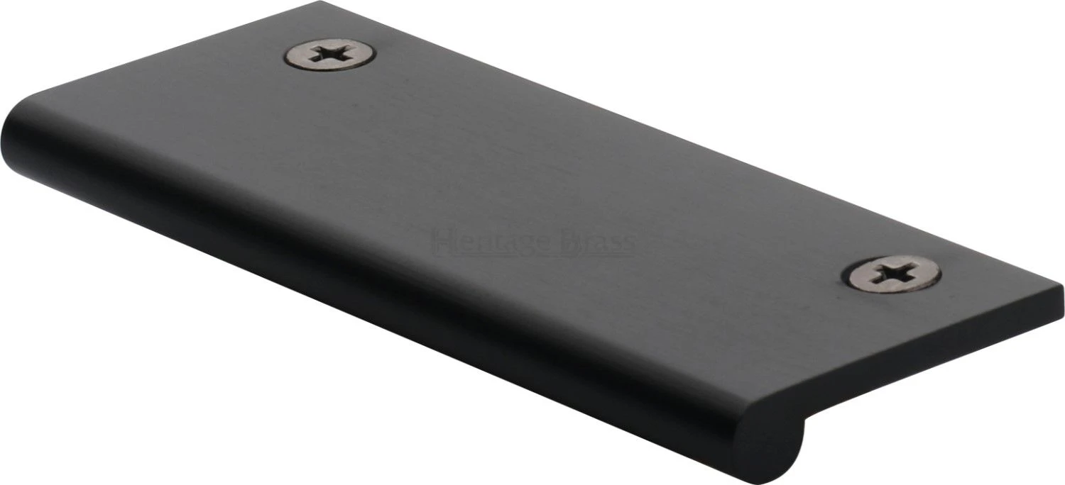 Face Fixing Finger Edge Pull - With Rounded Edge Design - Available In 6 Sizes - Matt Black - Image 3