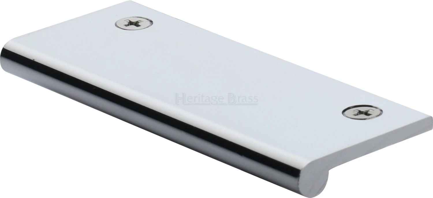 Face Fixing Finger Edge Pull - With Rounded Edge Design - Available In 6 Sizes - Polished Chrome - Image 3