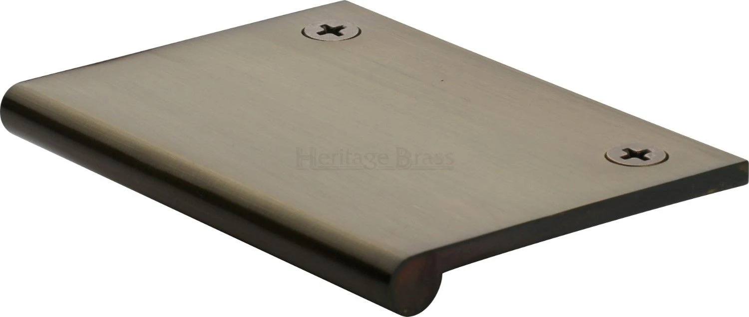 Face Fixing Finger Edge Pull - With Rounded Edge Design - Available In 6 Sizes - Antique Brass (Gloss Lacquered) - Image 4