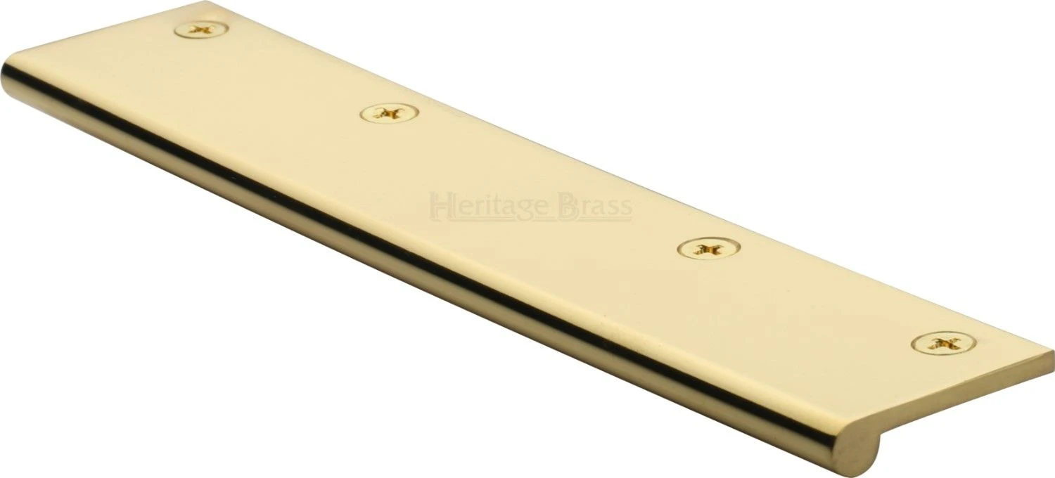 Face Fixing Finger Edge Pull - With Rounded Edge Design - Available In 6 Sizes - Polished Brass (Lacquered) - Image 5