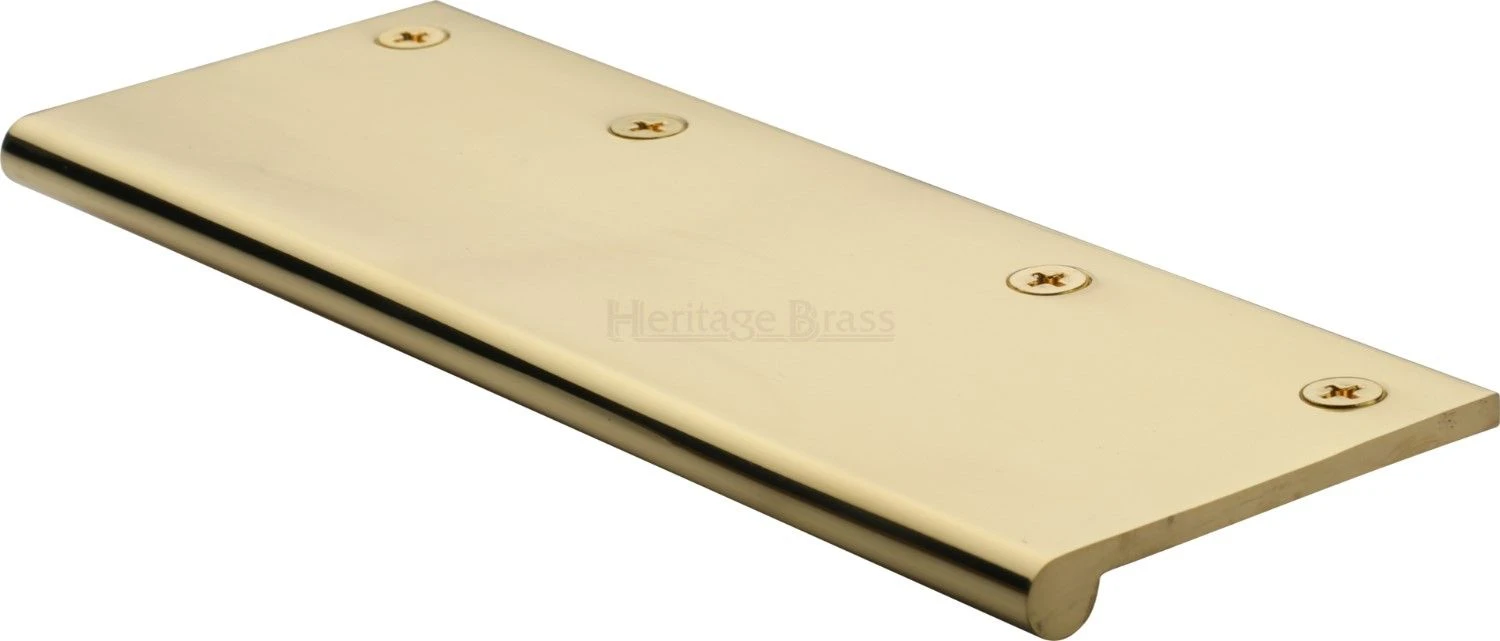 Face Fixing Finger Edge Pull - With Rounded Edge Design - Available In 6 Sizes - Polished Brass (Lacquered) - Image 6
