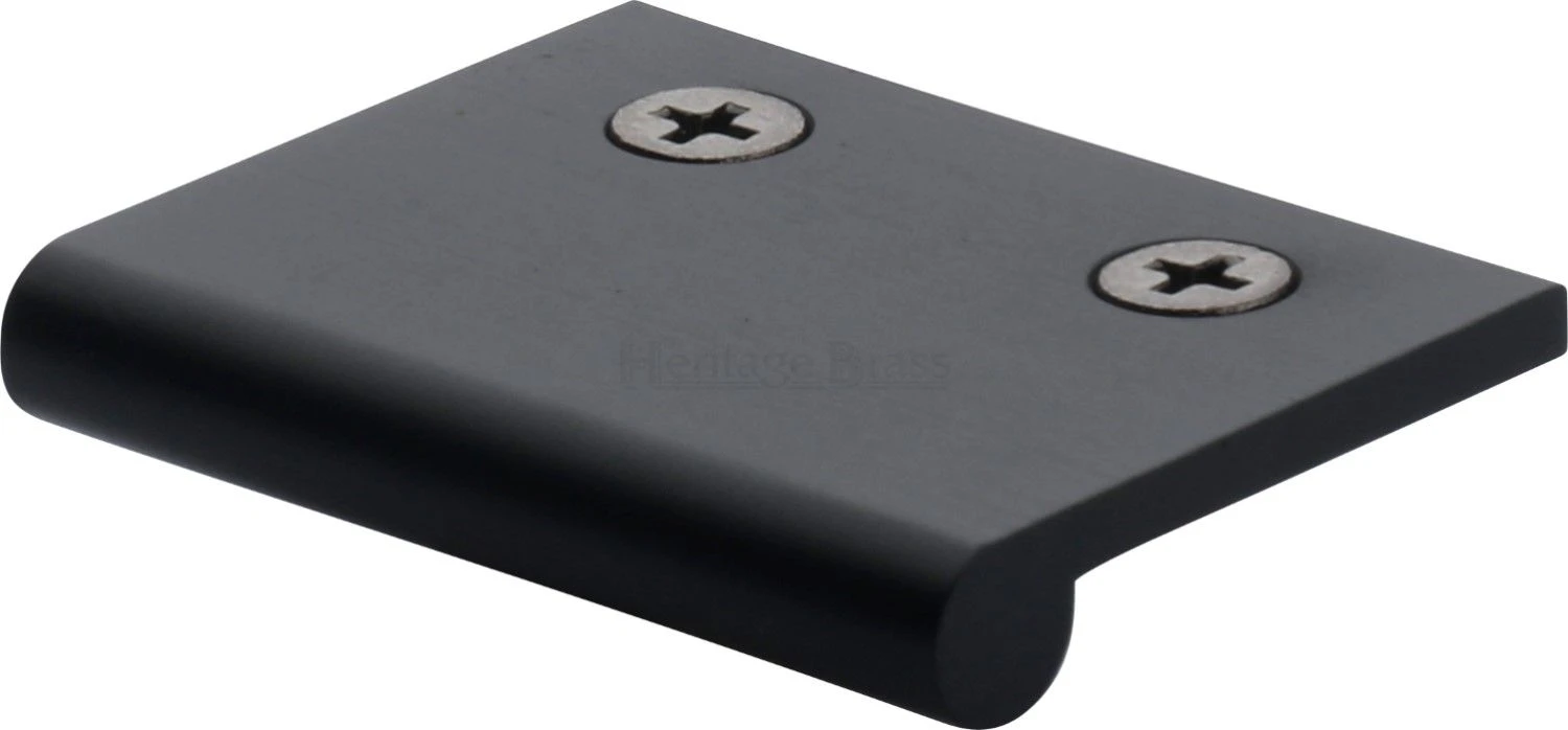 Face Fixing Finger Edge Pull - With Rounded Edge Design - Available In 6 Sizes - Matt Black