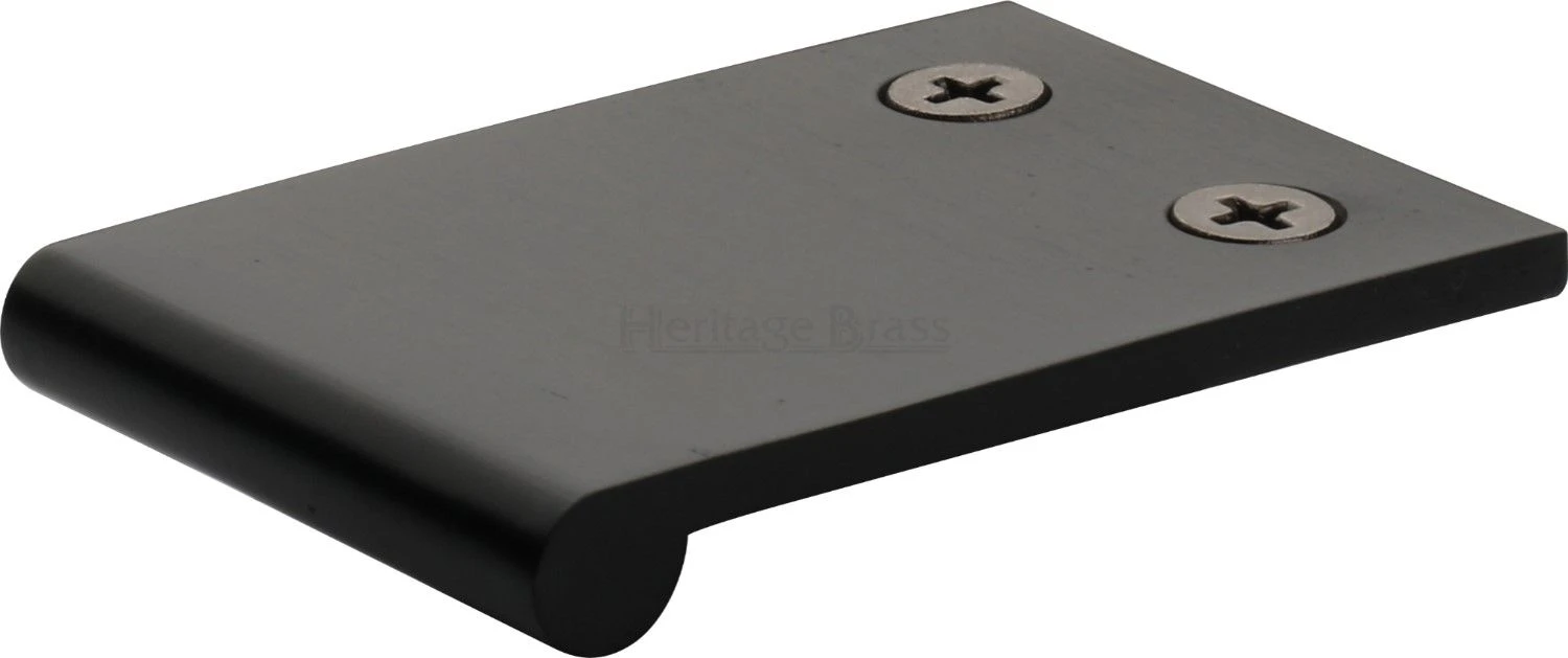 Face Fixing Finger Edge Pull - With Rounded Edge Design - Available In 6 Sizes - Matt Black - Image 2