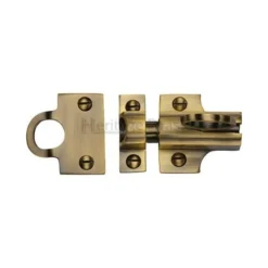 Fanlight Catch - Antique Brass (Gloss Lacquered)