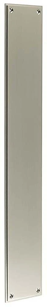 Rectangular Face Fixed Finger Plate With Stepped Edges - 450mm X 75mm - Satin Nickel