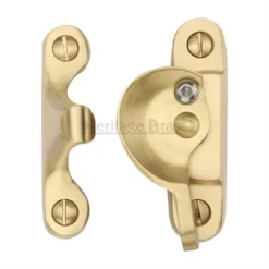 Fitch Pattern Sash Fastener - Satin Brass (Lacquered)