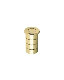 Flush Bolt Floor Socket - Dust Excluder - For Concrete Fixing - 38mm X 20mm - Polished Brass (Lacquered)