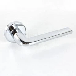 Milly Round Rose Lever Handles - Polished Chrome