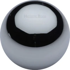 Globe Shaped Cabinet Knob Without Rose - 25mm Diameter - Polished Chrome