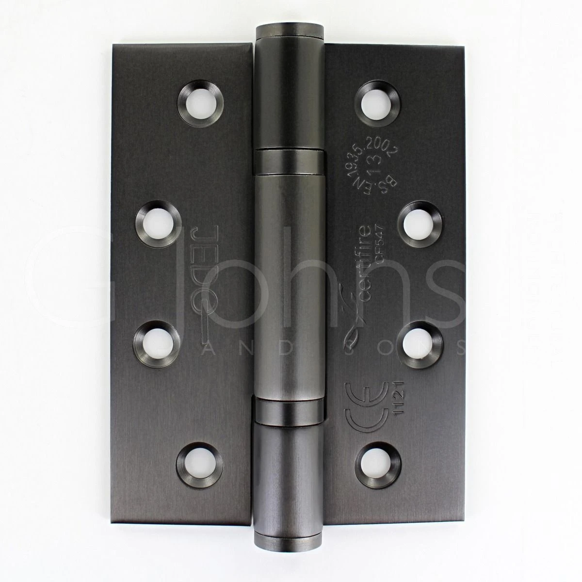 Polymer Bearing Grade 13 Hinges - CE / UKCA Marked - Fired Rated - Certifire Approved - 120kg Weight Limit - 102mm X 76mm - Dark Bronze (Powder Coated)