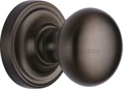 Hampstead Round Mortice Knobs - Matt Bronze (Lacquered)