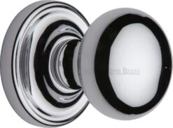 Hampstead Round Mortice Knobs - Polished Chrome