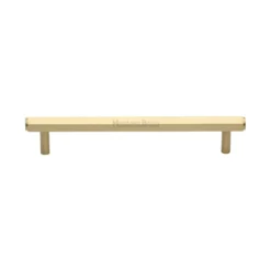 Hexagonal Profile Cabinet Pull Handle - Available In Three Sizes - Satin Brass (Lacquered)